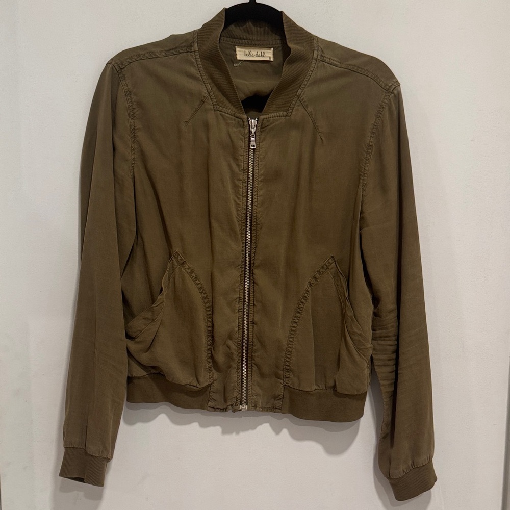 Bella Dahl Small Khaki Bomber Jacket